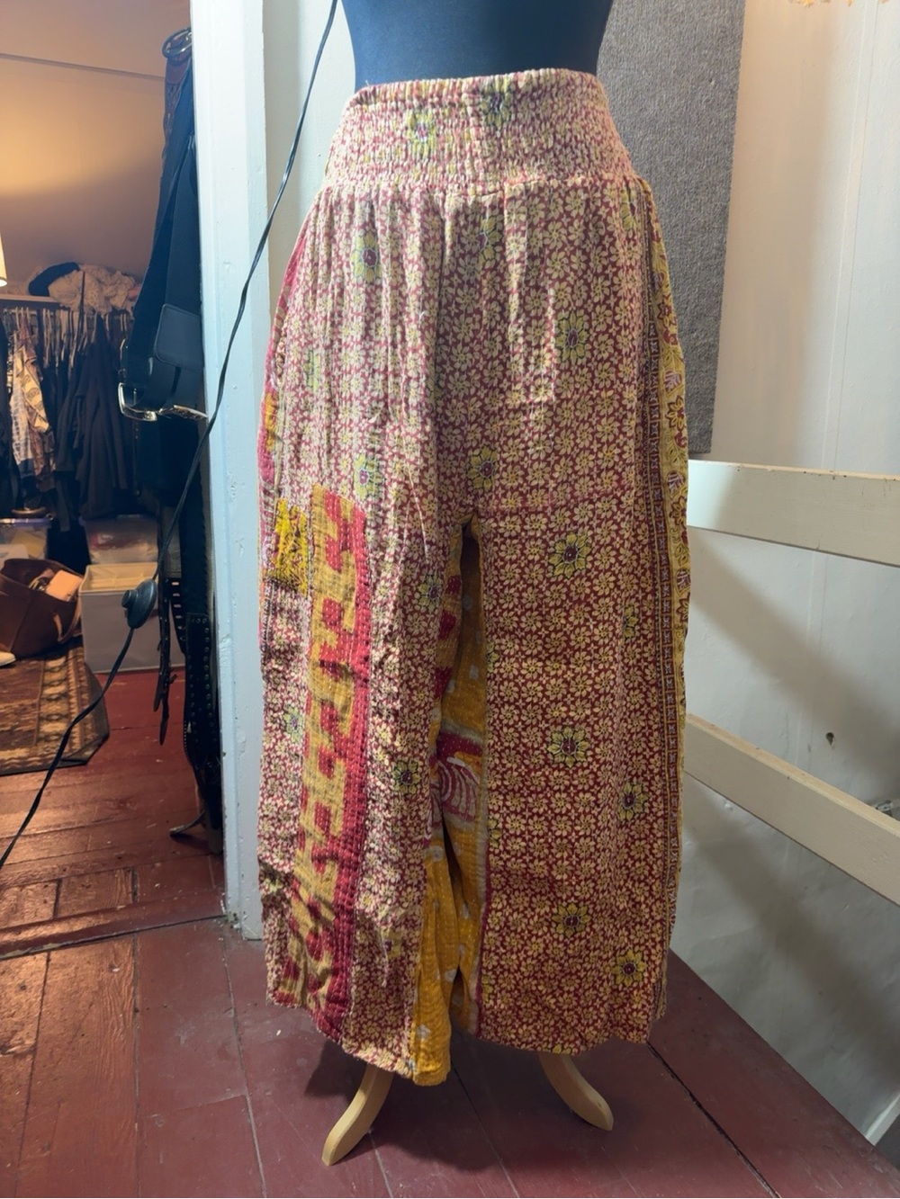 Kantha Bae Wide-Leg Smocked Waist Pants